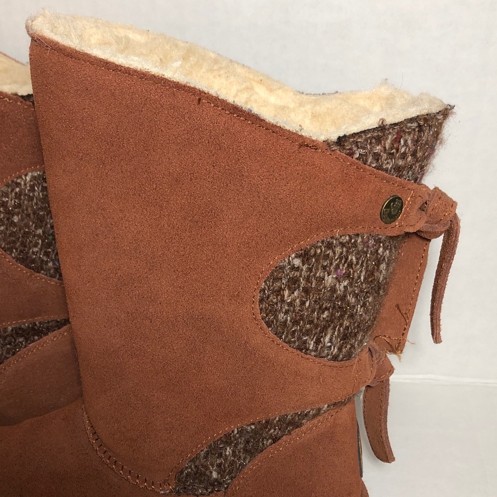 BearPaw Chestnut Suede Winter Boots - Picture 3 of 11